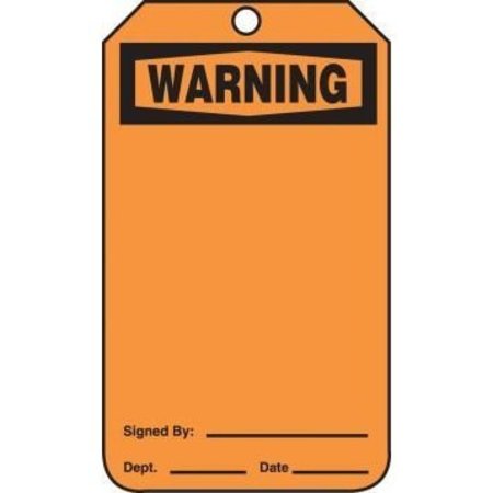 ACCUFORM OSHA WARNING SAFETY TAG BLANK MDT300LPM MDT300LPM